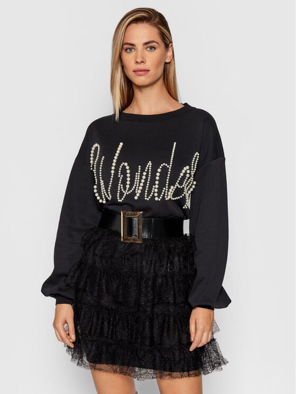 Fracomina Fracomina Плетена рокля FR21WD6002F400N5 Черен Regular Fit