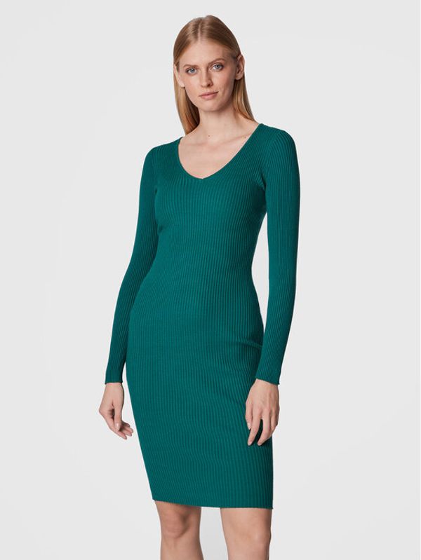 Fracomina Fracomina Плетена рокля FR22WD5005K45901 Зелен Slim Fit