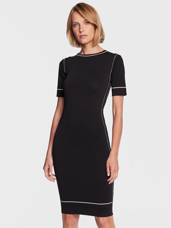 Fracomina Fracomina Плетена рокля FS23SD5006K41701 Черен Slim Fit