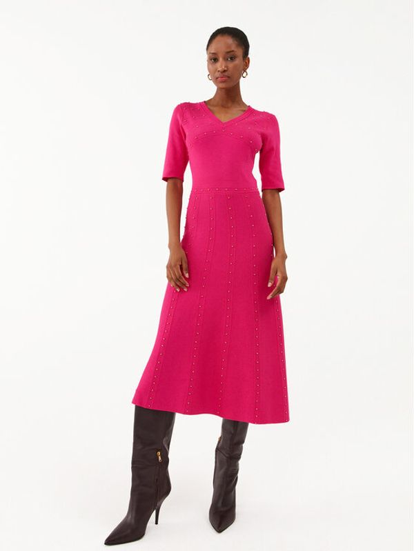 Fracomina Fracomina Плетена рокля FS23WD5011K41001 Розов Regular Fit