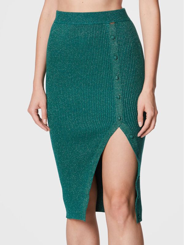 Fracomina Fracomina Пола тип молив FR22WG4003K459Q7 Зелен Slim Fit