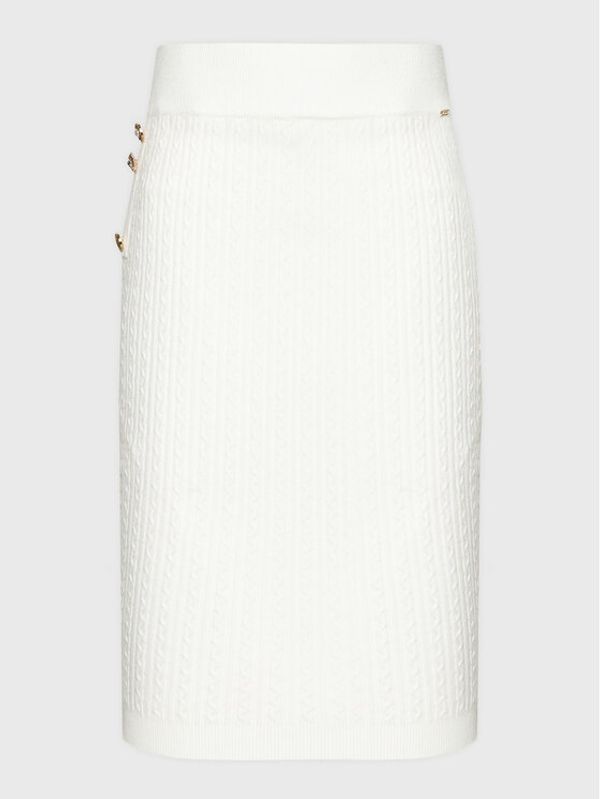 Fracomina Fracomina Пола тип молив FS22WG4002K50401 Бял Slim Fit