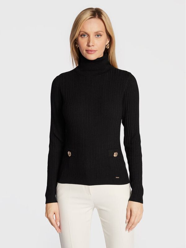 Fracomina Fracomina Поло FR22WT7027K41401 Черен Slim Fit