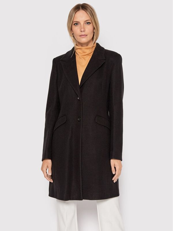 Fracomina Fracomina Преходно палто FR22WC1012W56201 Черен Regular Fit