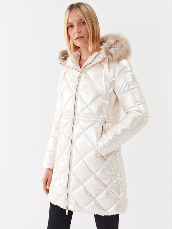 Fracomina Fracomina Пухено яке FR23WC3001O41201 Екрю Regular Fit