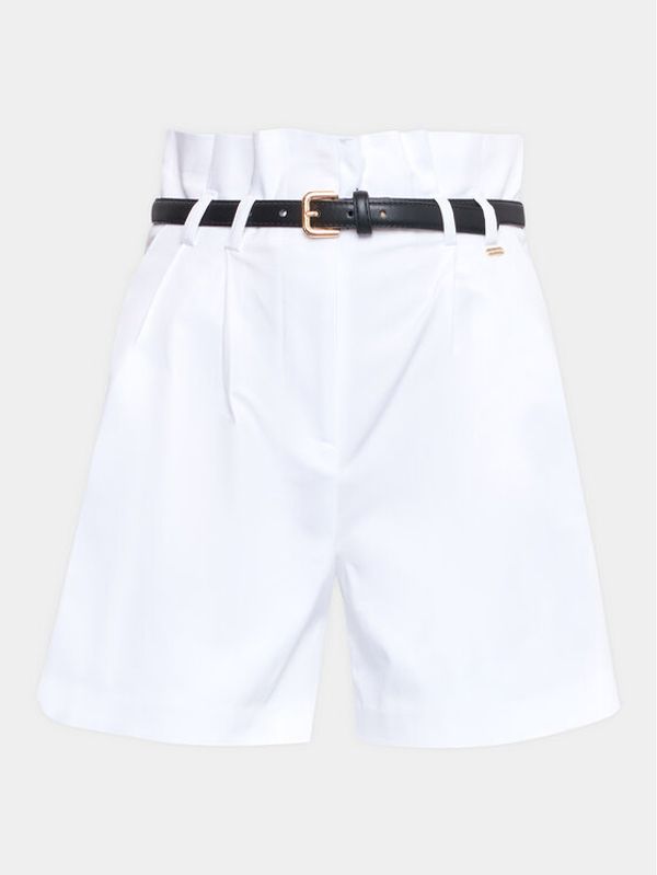 Fracomina Fracomina Шорти от плат FR23SV6005W40101 Бял Regular Fit