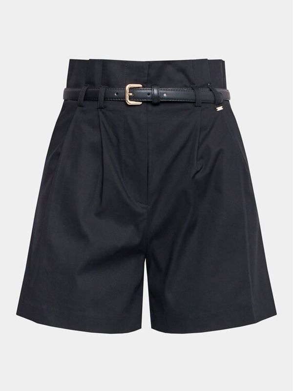 Fracomina Fracomina Шорти от плат FR23SV6005W40101 Черен Regular Fit