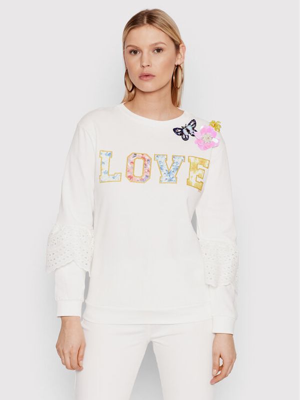 Fracomina Fracomina Суитшърт FP22ST9004F430N5 Бял Regular Fit