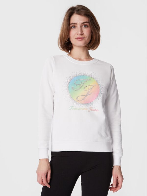 Fracomina Fracomina Суитшърт FP23ST9015F400N5 Бял Regular Fit