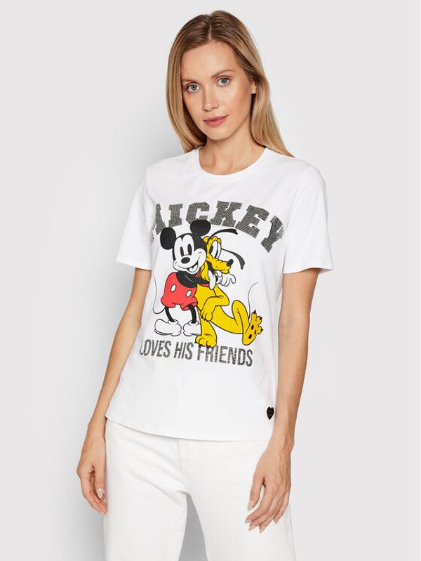 Fracomina Fracomina Тишърт FD21WT3001J40112 Бял Regular Fit