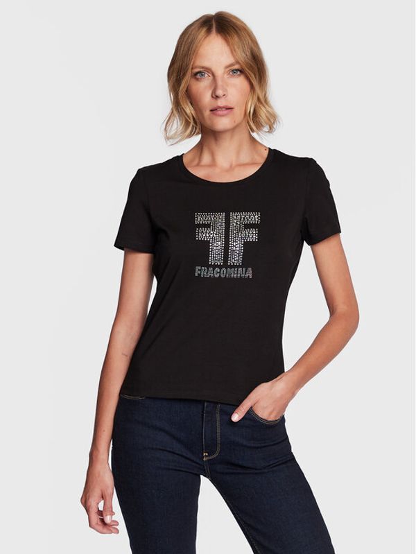 Fracomina Fracomina Тишърт FR23ST3002J40108 Черен Regular Fit