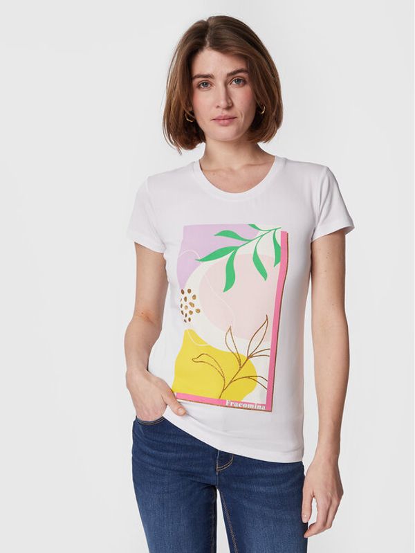 Fracomina Fracomina Тишърт FR23ST3004J401N5 Бял Regular Fit