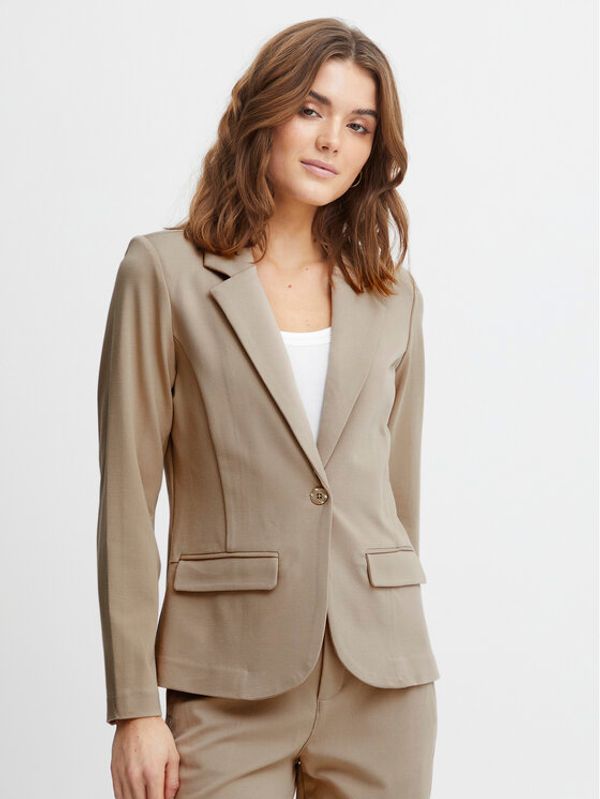 Fransa Fransa Блейзър 20611867 Бежов Regular Fit