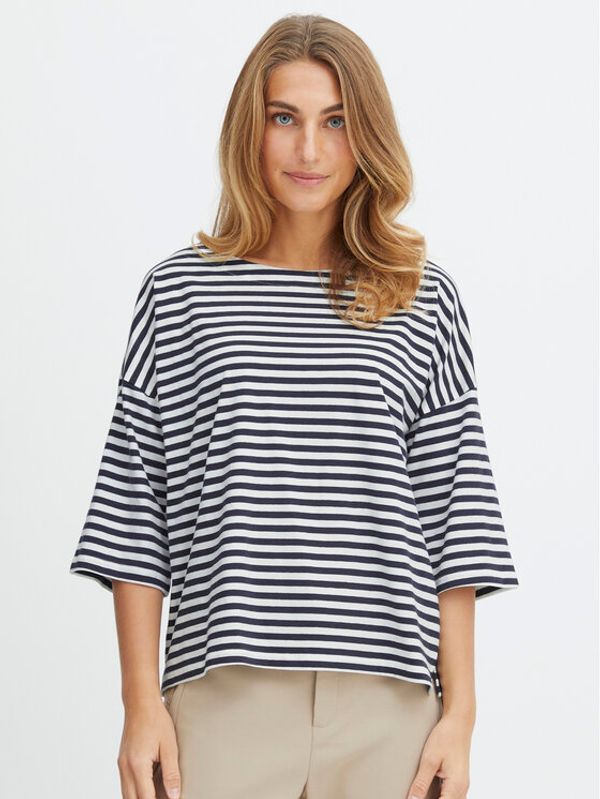 Fransa Fransa Блуза 20611666 Тъмносин Relaxed Fit