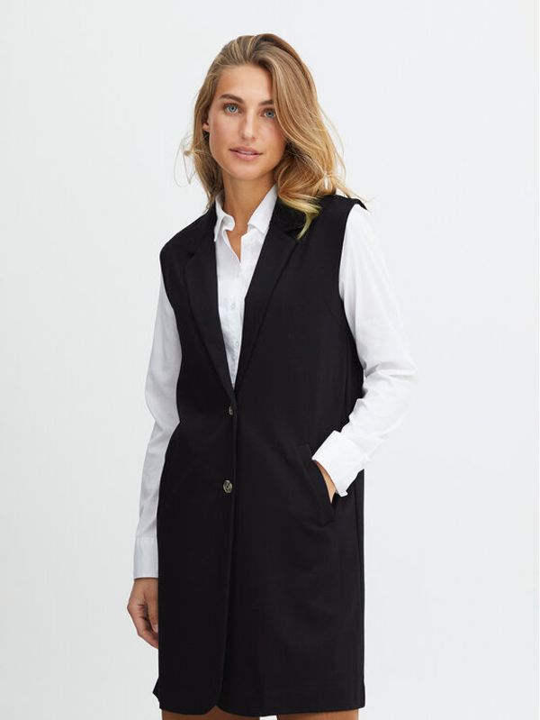 Fransa Fransa Елек 20611852 Черен Regular Fit