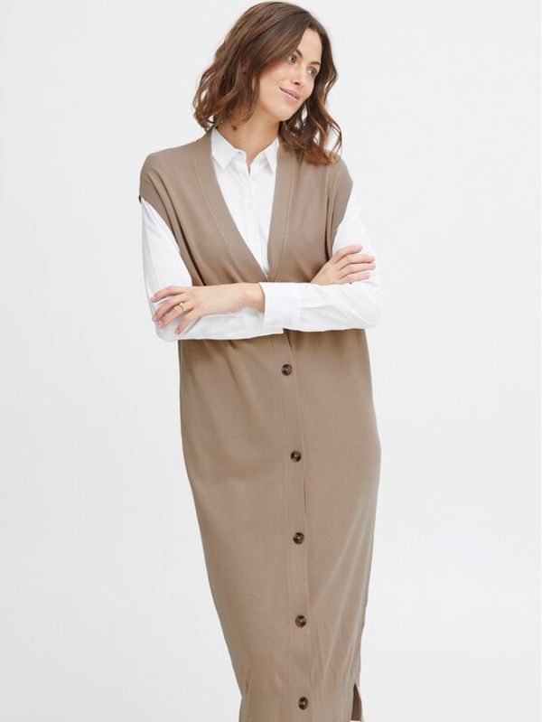 Fransa Fransa Кардиган 20611860 Бежов Regular Fit