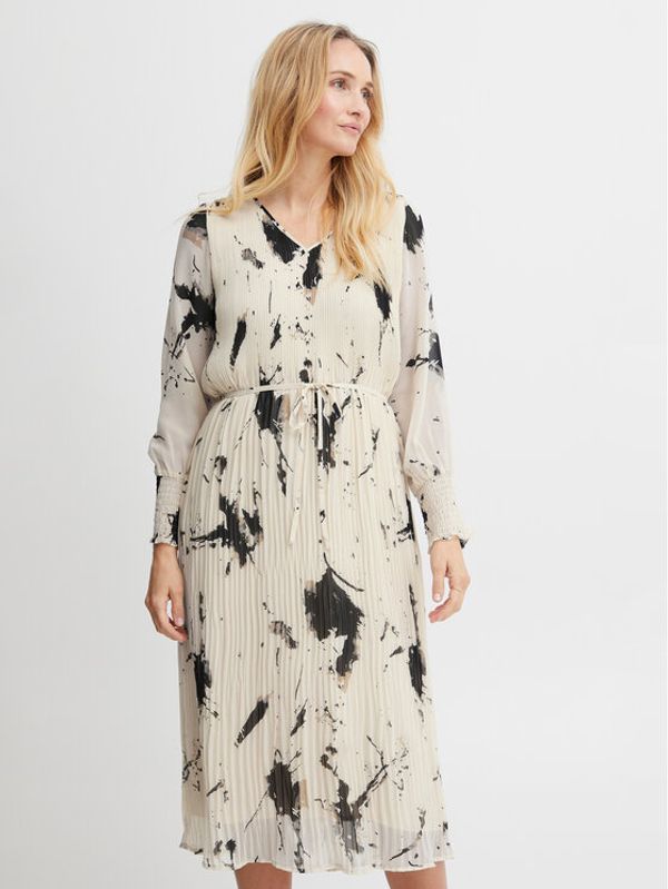 Fransa Fransa Лятна рокля 20612039 Бежов Regular Fit