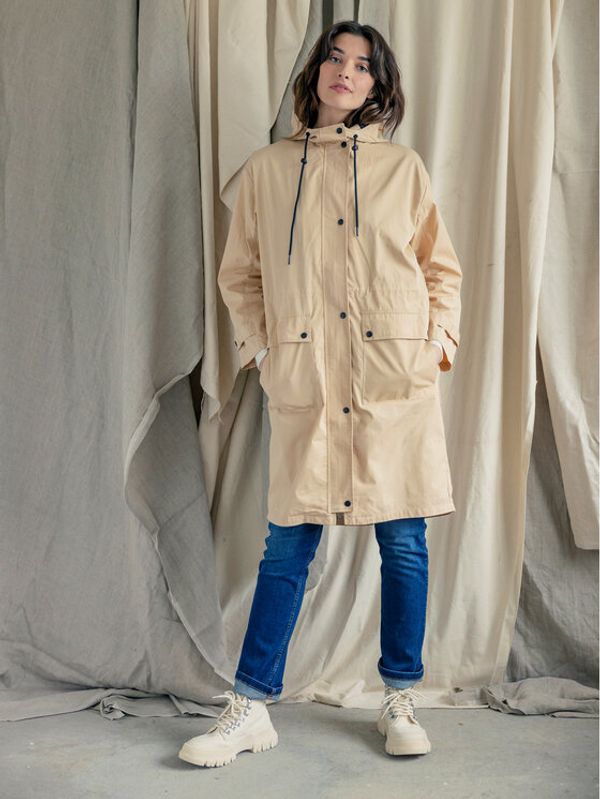 Fransa Fransa Парка 20611801 Бежов Relaxed Fit