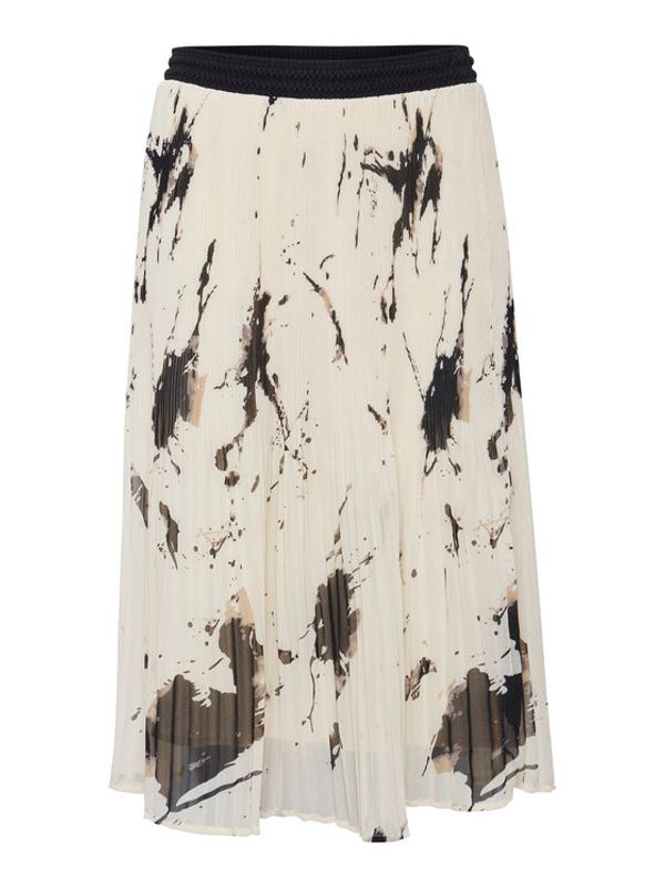 Fransa Fransa Плисирана пола 20612041 Бежов Regular Fit