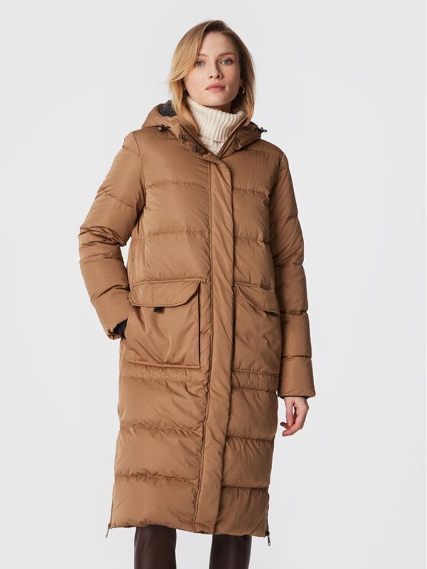 Fransa Fransa Пухено яке Bella 20610818 Кафяв Regular Fit