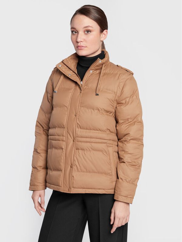 Fransa Fransa Пухено яке Fabia 20610785 Бежов Regular Fit