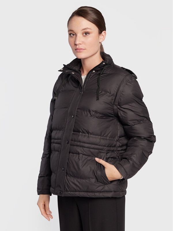 Fransa Fransa Пухено яке Fabia 20610785 Черен Regular Fit