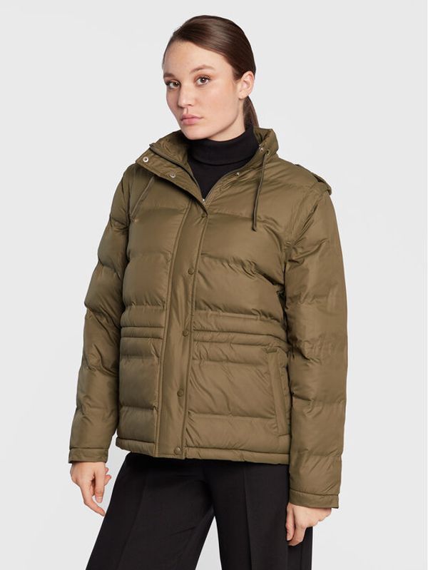 Fransa Fransa Пухено яке Fabia 20610785 Зелен Regular Fit