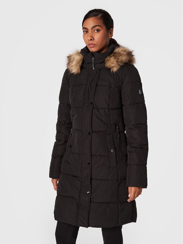 Fransa Fransa Пухено яке Frbac 20610814 Черен Regular Fit