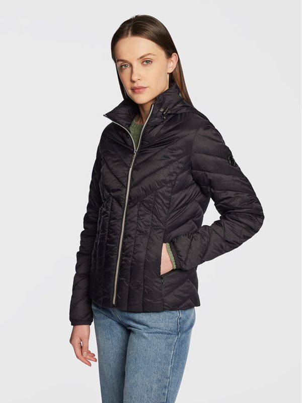 Fransa Fransa Пухено яке Padma 20610752 Черен Regular Fit