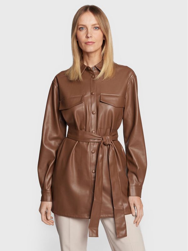 Fransa Fransa Риза Bellis 20611145 Кафяв Regular Fit