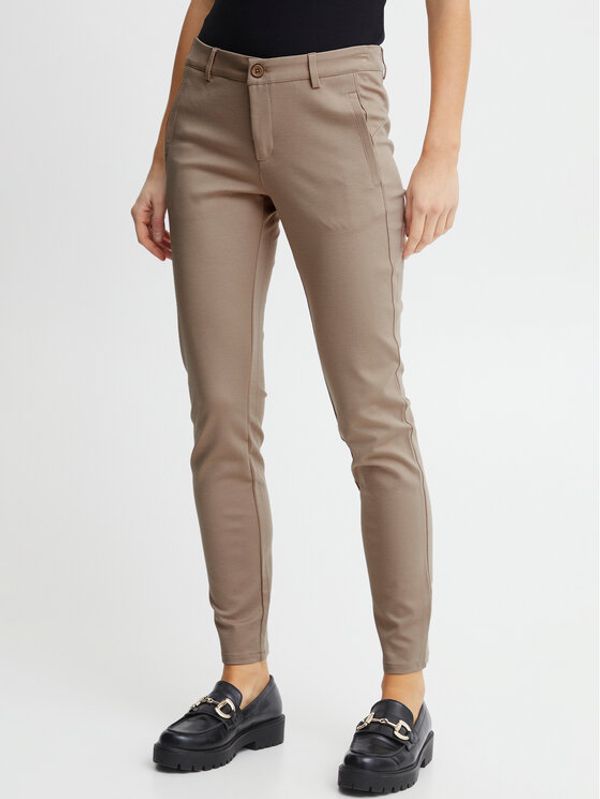 Fransa Fransa Текстилни панталони 20610830 Бежов Regular Fit