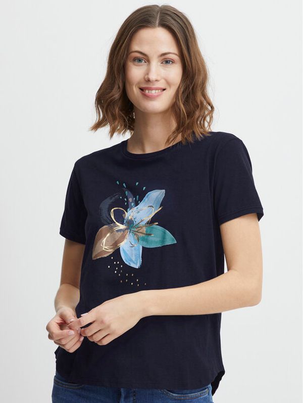 Fransa Fransa Тишърт 20611761 Тъмносин Regular Fit