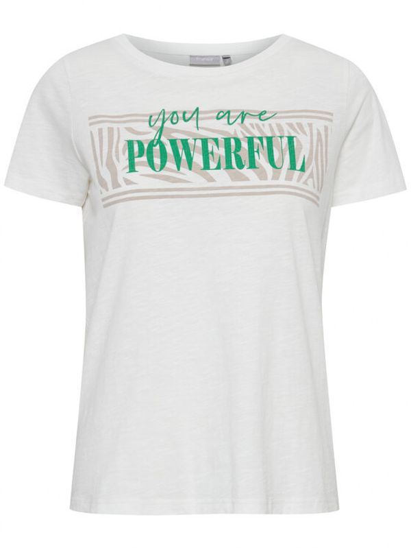 Fransa Fransa Тишърт 20611763 Бял Regular Fit