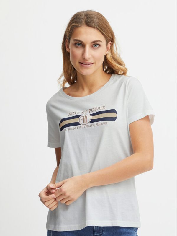 Fransa Fransa Тишърт 20612083 Бял Regular Fit