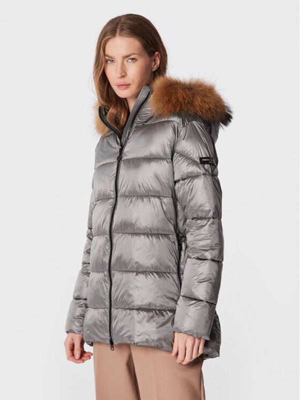 Frieda & Freddies Frieda & Freddies Пухено яке 8715C Сребрист Regular Fit