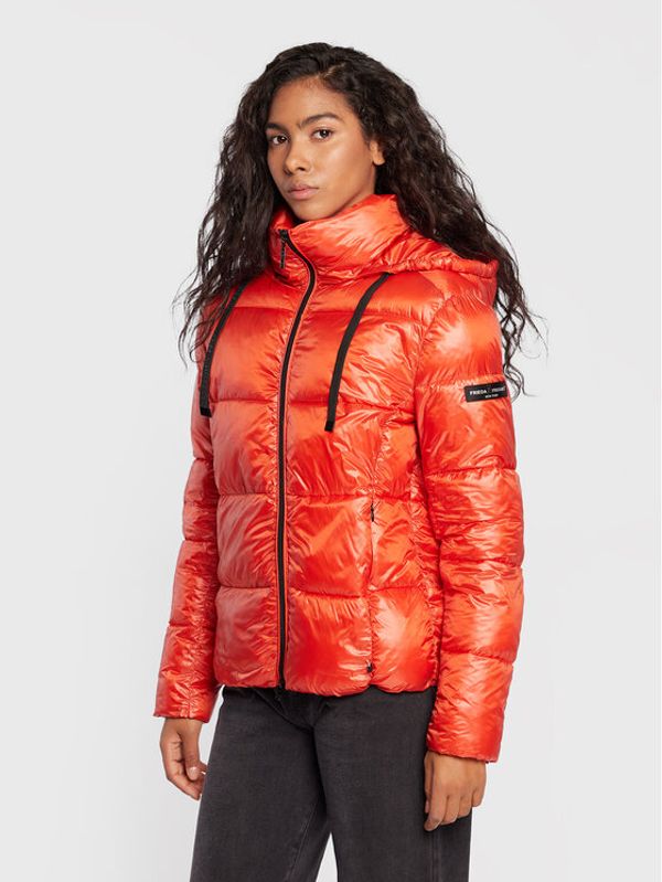 Frieda & Freddies Frieda & Freddies Пухено яке 8718 Оранжев Regular Fit