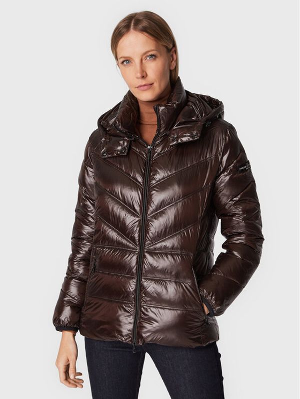 Frieda & Freddies Frieda & Freddies Пухено яке 8746 Кафяв Regular Fit