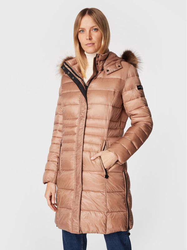 Frieda & Freddies Frieda & Freddies Пухено яке 8884C Кафяв Regular Fit