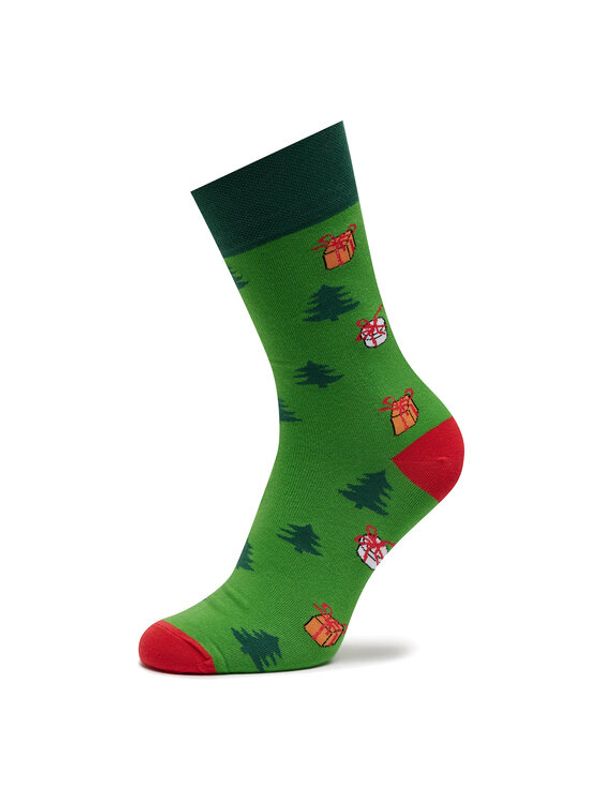 Funny Socks Funny Socks Дълги чорапи unisex Green Santa Claus SM1/36 Зелен