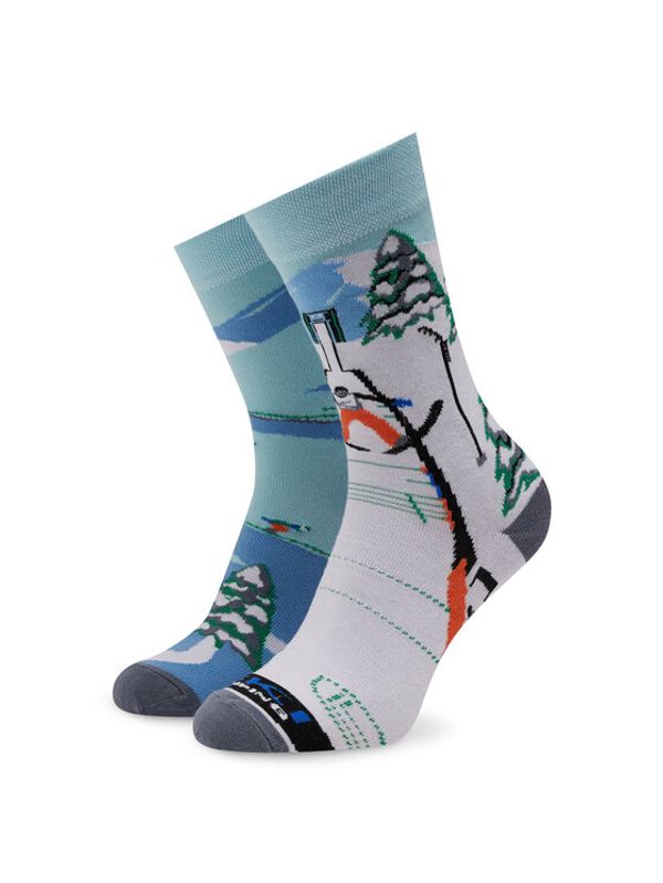 Funny Socks Funny Socks Дълги чорапи unisex Ski Jumping SM1/18 Син