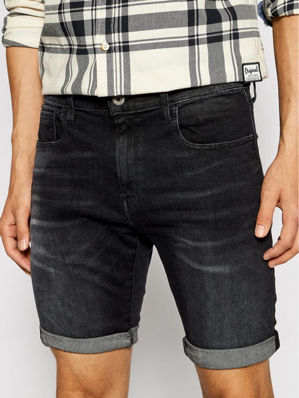 G-Star Raw G-Star Raw Дънкови шорти 3301 Slim ½ D10481-A634-9887 Черен Slim Fit