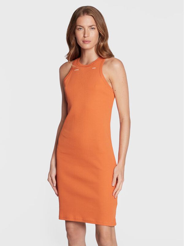 G-Star Raw G-Star Raw Ежедневна рокля Engineered Rib D21384-C678-3014 Оранжев Slim Fit