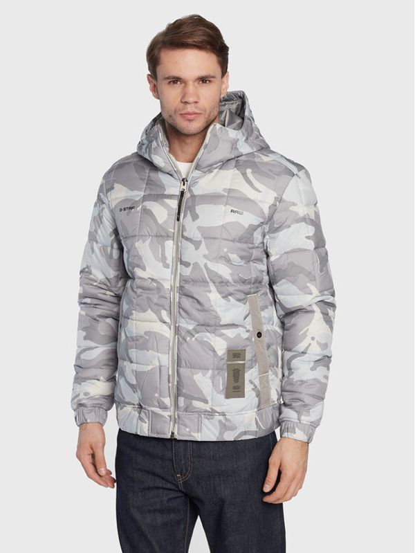 G-Star Raw G-Star Raw Пухено яке Meefic D20126-C441-D436 Сив Regular Fit