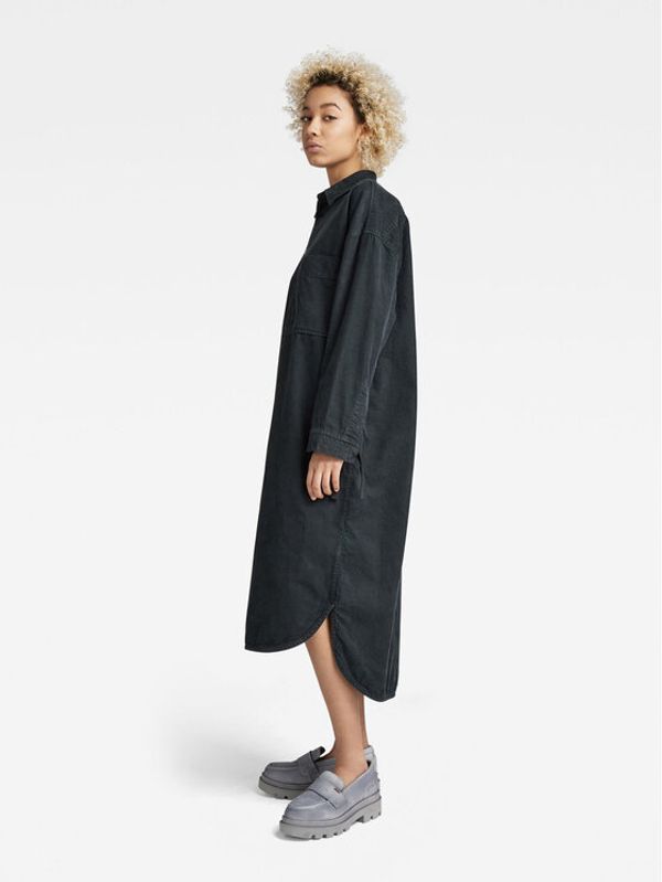 G-Star Raw G-Star Raw Рокля тип риза D22160-C436-C784 Сив Relaxed Fit