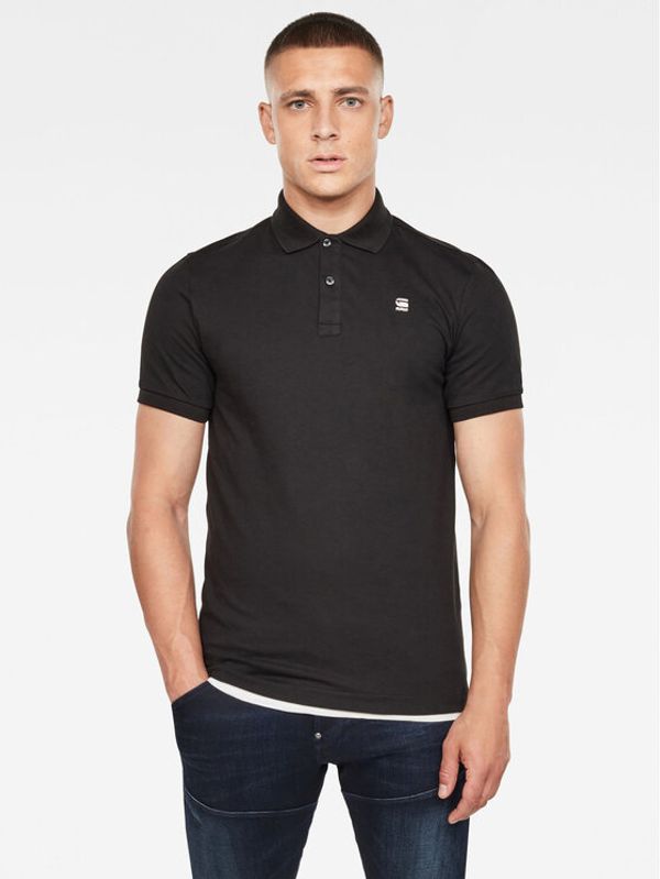 G-Star Raw G-Star Raw Тениска с яка и копчета D11595-5864-6484 Тъмносин Regular Fit