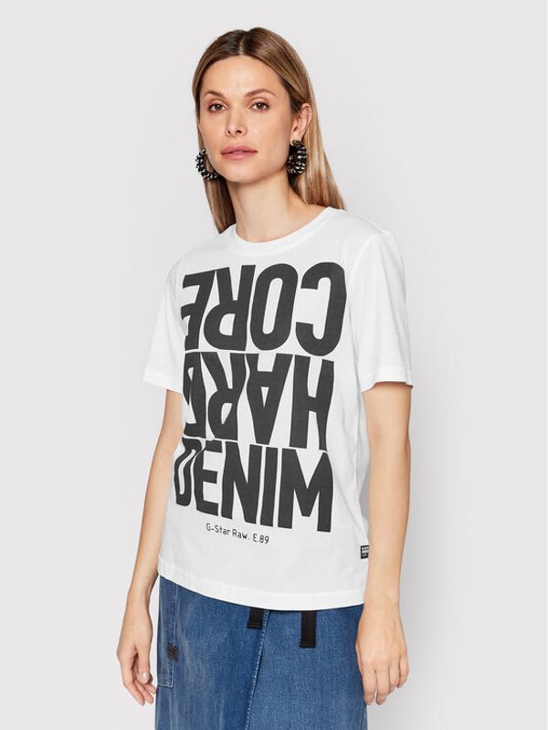 G-Star Raw G-Star Raw Тишърт Lyon D21661-4107-110 Бял Regular Fit