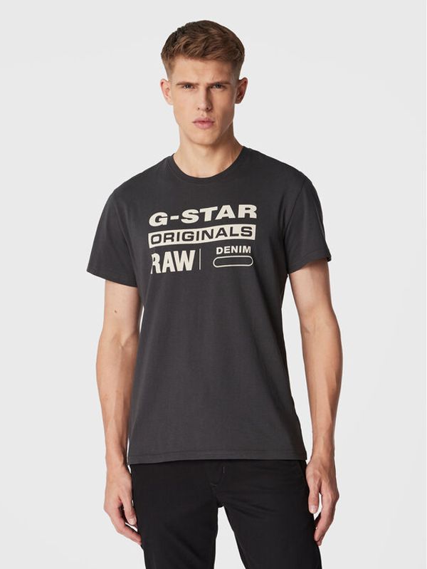 G-Star Raw G-Star Raw Тишърт Original Label D22204-336-5812 Сив Regular Fit