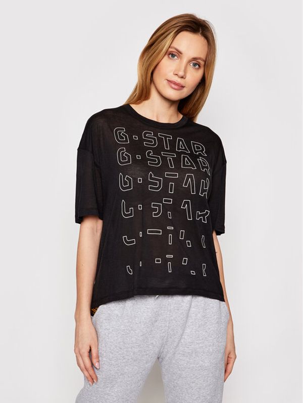 G-Star Raw G-Star Raw Тишърт Sheer Faded Graphic D19200-9908-6484 Черен Relaxed Fit
