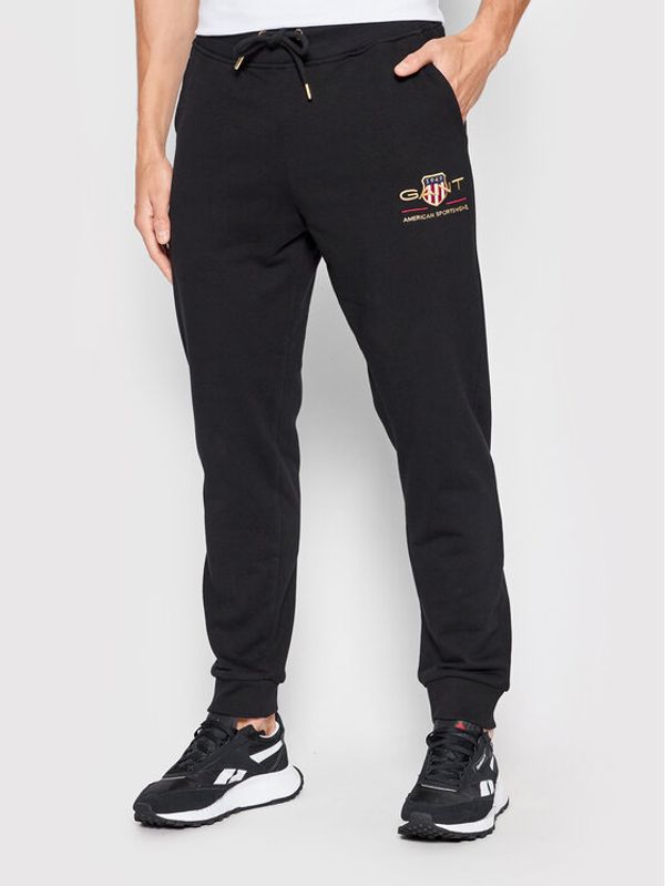 Gant Gant Долнище анцуг Archive Shield 2049005 Черен Regular Fit