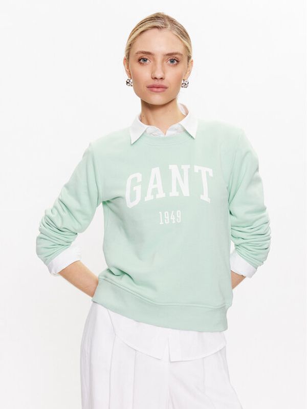 Gant Gant Суитшърт 4200258 Зелен Regular Fit